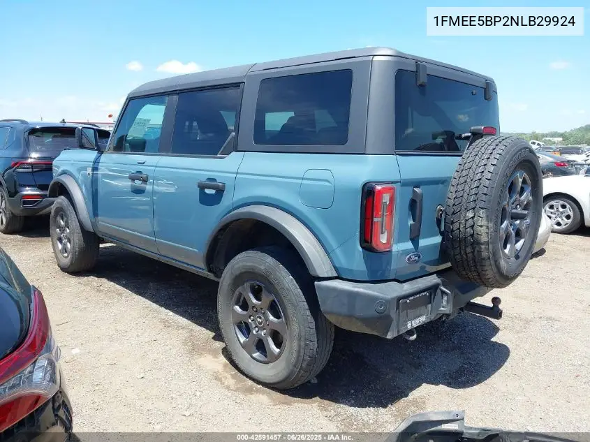 2022 Ford Bronco Big Bend VIN: 1FMEE5BP2NLB29924 Lot: 42591457