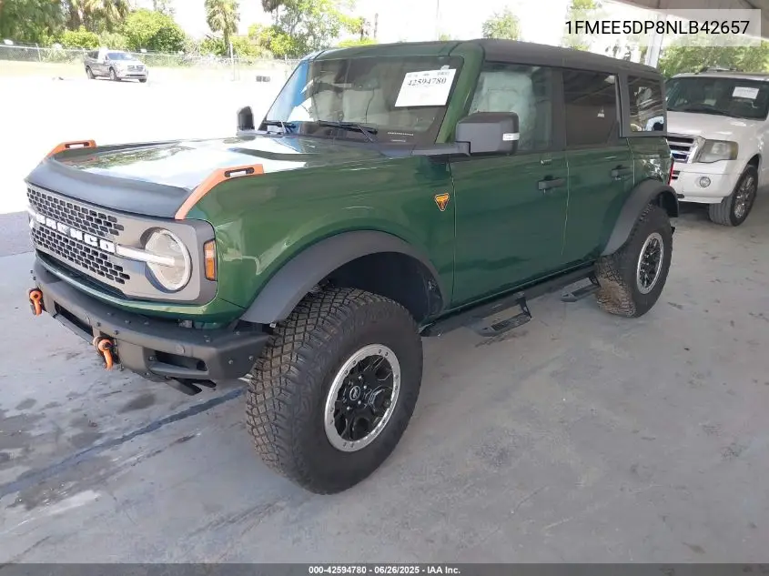 2022 Ford Bronco Badlands VIN: 1FMEE5DP8NLB42657 Lot: 42594780