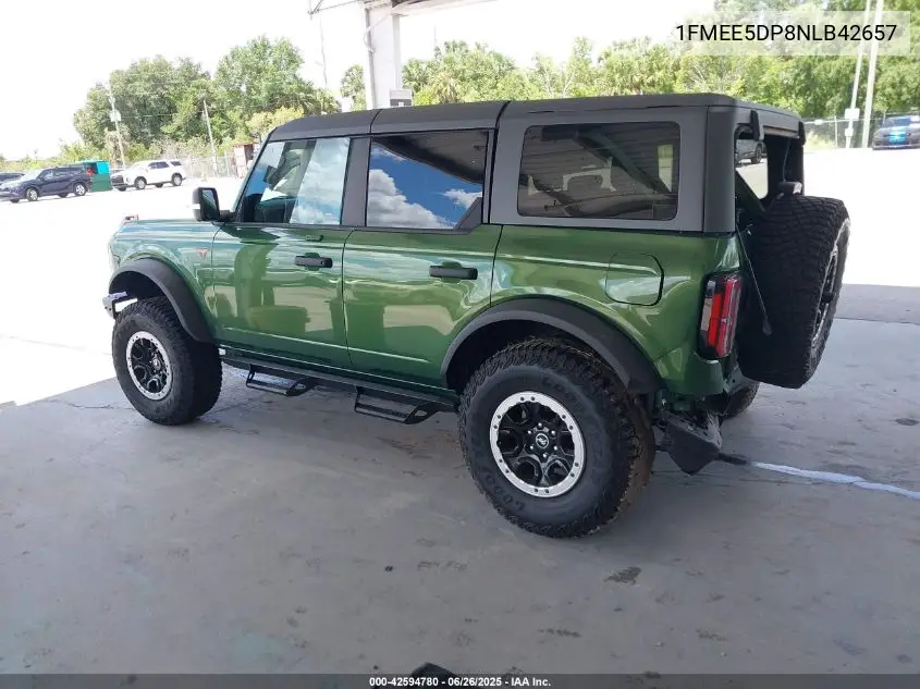 2022 Ford Bronco Badlands VIN: 1FMEE5DP8NLB42657 Lot: 42594780