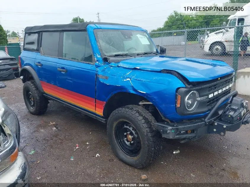 2022 Ford Bronco Black Diamond VIN: 1FMEE5DP7NLB05406 Lot: 42607701