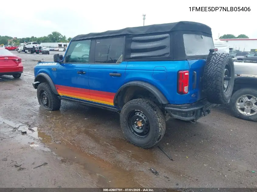 2022 Ford Bronco Black Diamond VIN: 1FMEE5DP7NLB05406 Lot: 42607701
