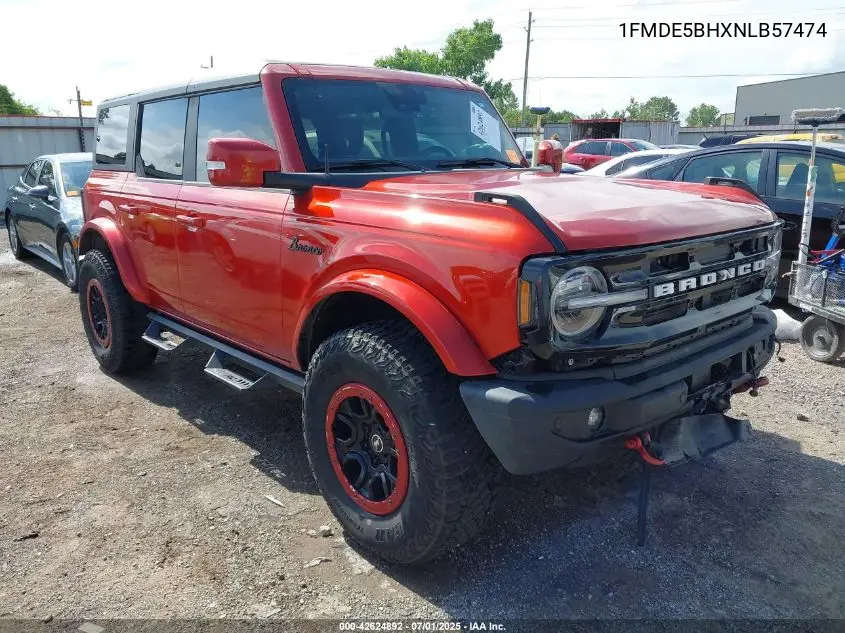 2022 Ford Bronco Outer Banks VIN: 1FMDE5BHXNLB57474 Lot: 42624892