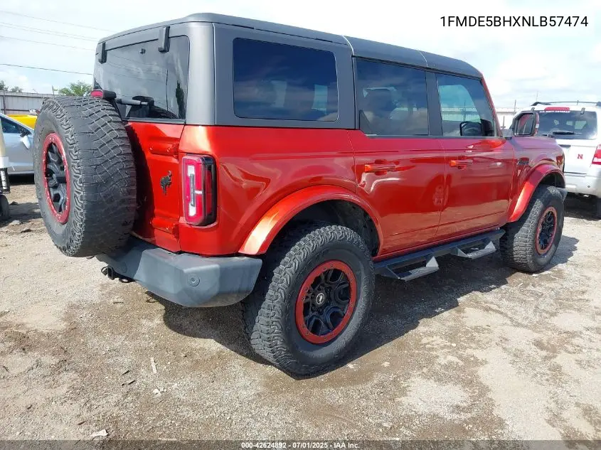 2022 Ford Bronco Outer Banks VIN: 1FMDE5BHXNLB57474 Lot: 42624892