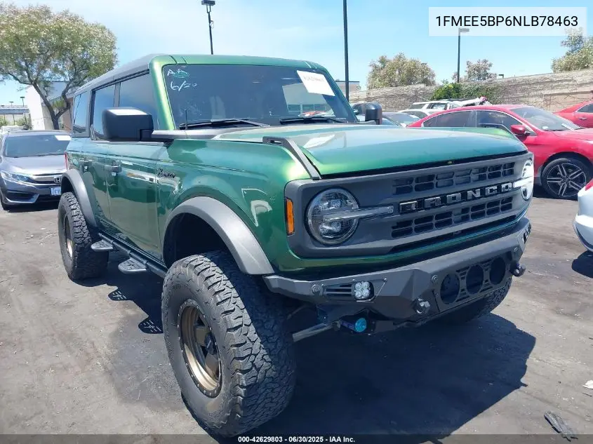 2022 Ford Bronco Black Diamond VIN: 1FMEE5BP6NLB78463 Lot: 42629803