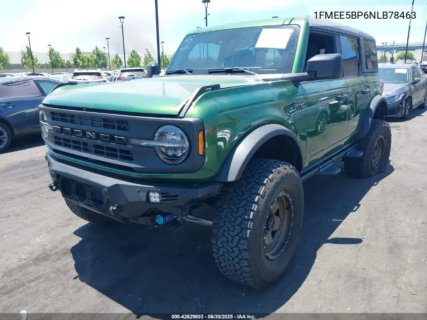 2022 Ford Bronco Black Diamond VIN: 1FMEE5BP6NLB78463 Lot: 42629803