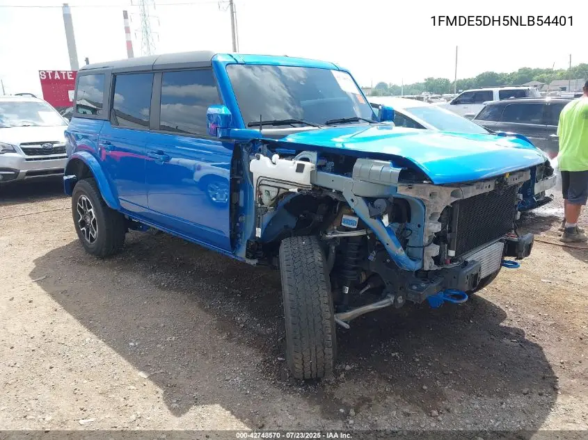 2022 Ford Bronco Outer Banks VIN: 1FMDE5DH5NLB54401 Lot: 42748570