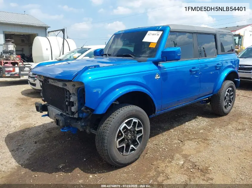 2022 Ford Bronco Outer Banks VIN: 1FMDE5DH5NLB54401 Lot: 42748570