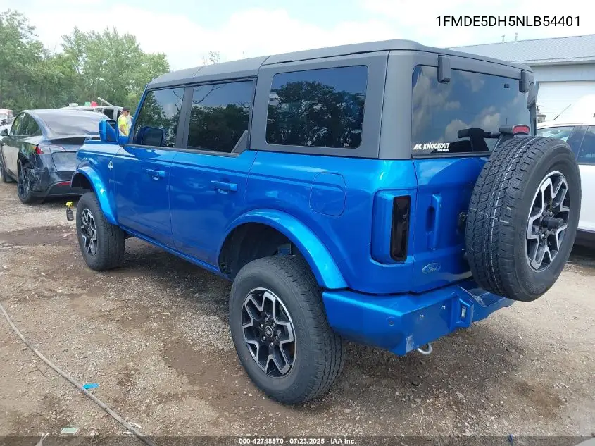 2022 Ford Bronco Outer Banks VIN: 1FMDE5DH5NLB54401 Lot: 42748570
