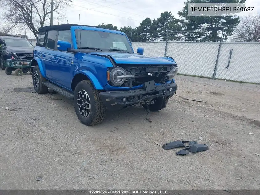 2023 Ford Bronco VIN: 1FMDE5DH8PLB40687 Lot: 12281824
