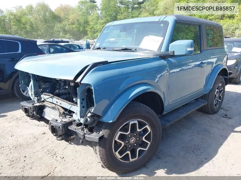 2023 Ford Bronco Outer Banks VIN: 1FMDE5CP0PLB85857 Lot: 42195848