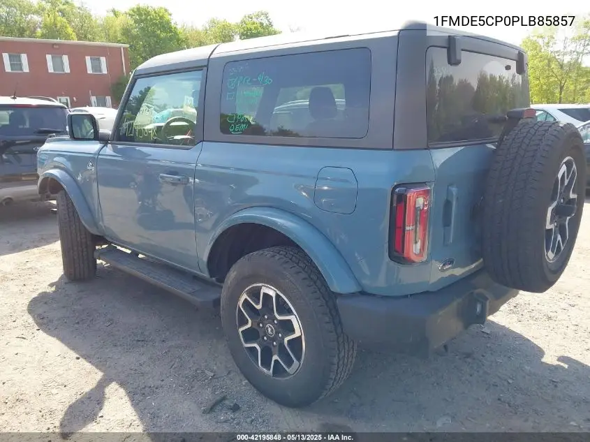 2023 Ford Bronco Outer Banks VIN: 1FMDE5CP0PLB85857 Lot: 42195848