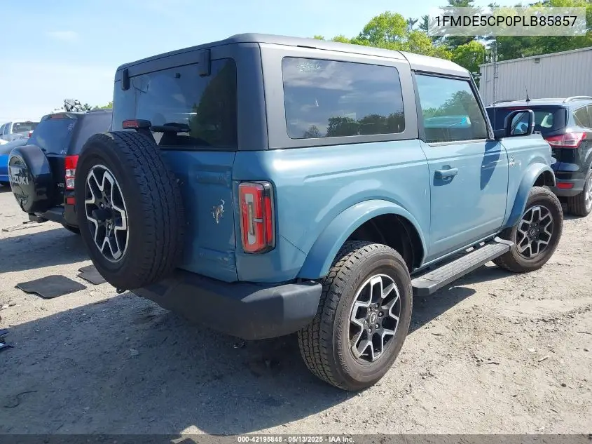 2023 Ford Bronco Outer Banks VIN: 1FMDE5CP0PLB85857 Lot: 42195848