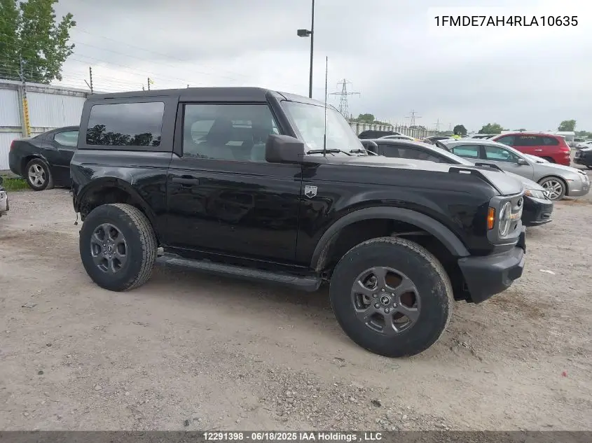2024 Ford Bronco VIN: 1FMDE7AH4RLA10635 Lot: 12291398