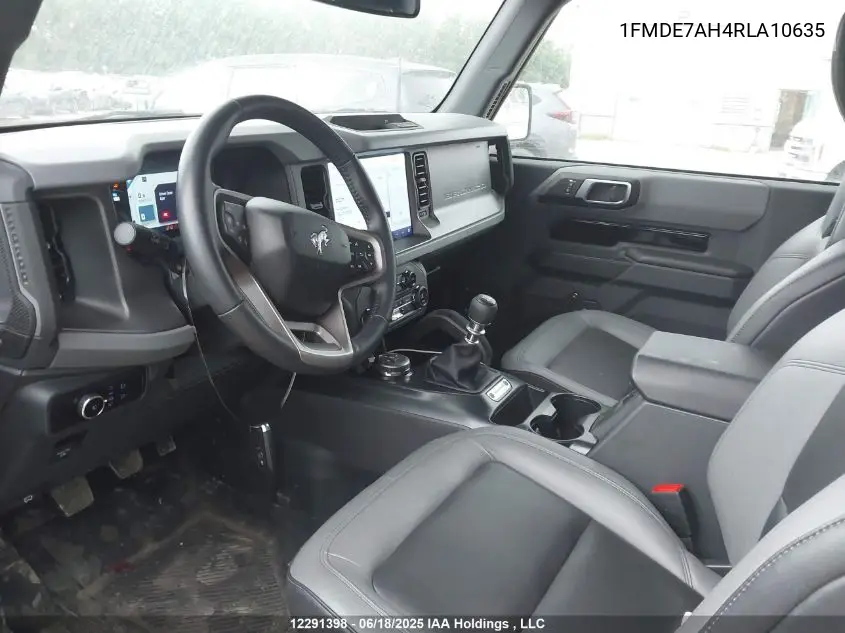 2024 Ford Bronco VIN: 1FMDE7AH4RLA10635 Lot: 12291398