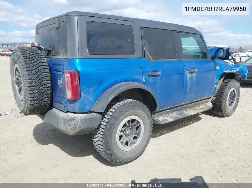 2024 Ford Bronco Big Bend VIN: 1FMDE7BH7RLA79950 Lot: 12302131X