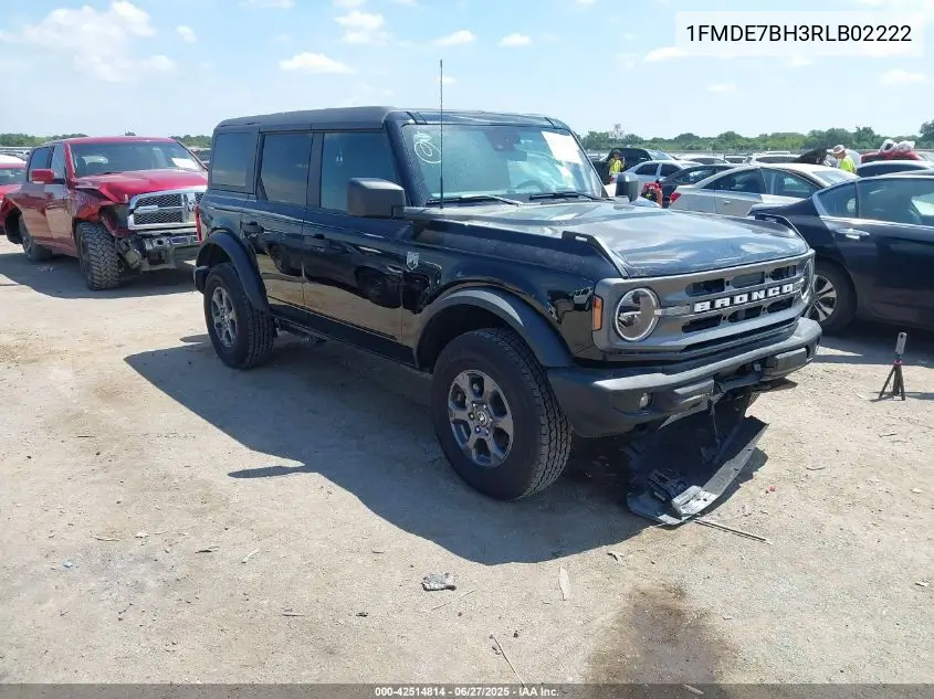 2024 Ford Bronco Big Bend VIN: 1FMDE7BH3RLB02222 Lot: 42514814