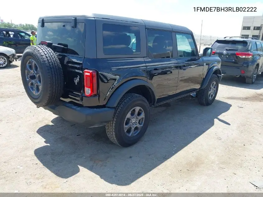 2024 Ford Bronco Big Bend VIN: 1FMDE7BH3RLB02222 Lot: 42514814