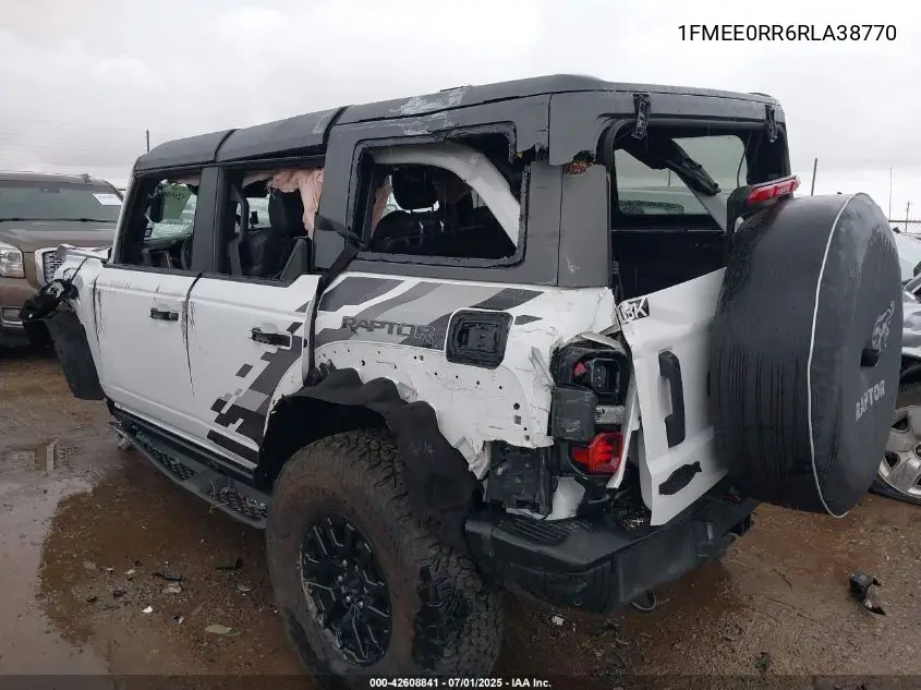 2024 Ford Bronco Raptor VIN: 1FMEE0RR6RLA38770 Lot: 42608841