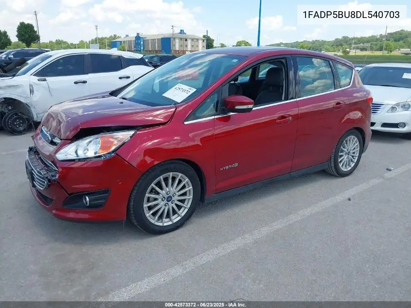 2013 Ford C-Max Hybrid Sel VIN: 1FADP5BU8DL540703 Lot: 42573372