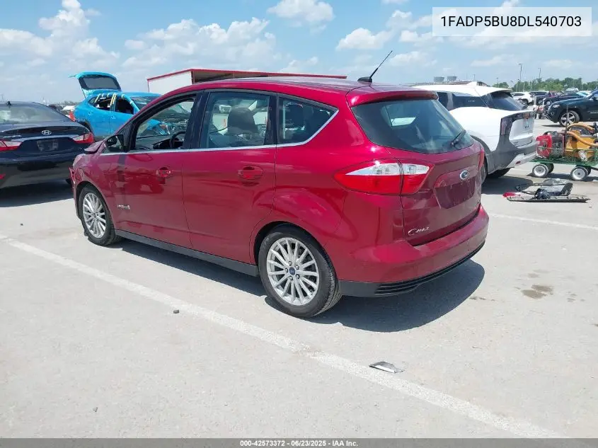 2013 Ford C-Max Hybrid Sel VIN: 1FADP5BU8DL540703 Lot: 42573372