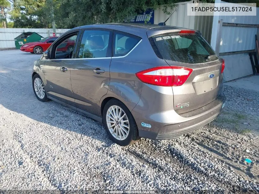 2014 Ford C-Max Energi Sel VIN: 1FADP5CU5EL517024 Lot: 42582204