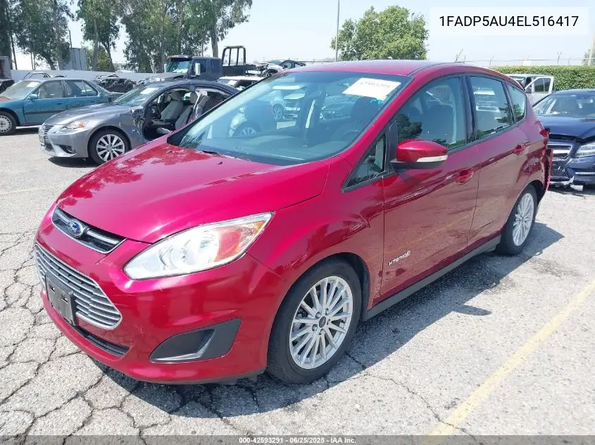 2014 Ford C-Max Hybrid Se VIN: 1FADP5AU4EL516417 Lot: 42593291