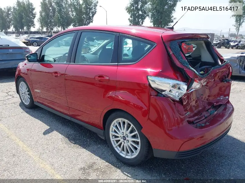 2014 Ford C-Max Hybrid Se VIN: 1FADP5AU4EL516417 Lot: 42593291