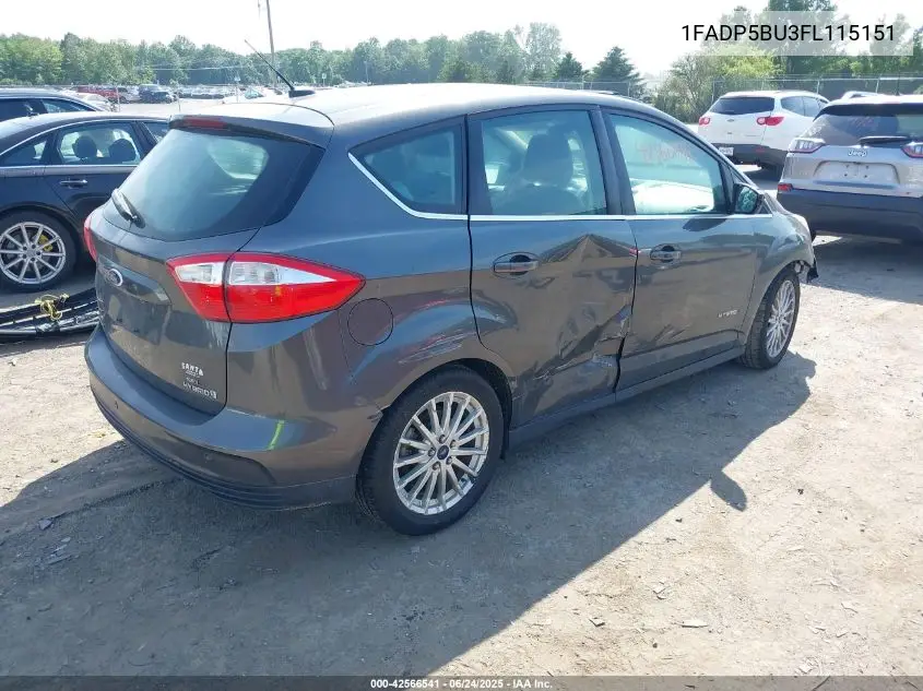 2015 Ford C-Max Hybrid Sel VIN: 1FADP5BU3FL115151 Lot: 42566541