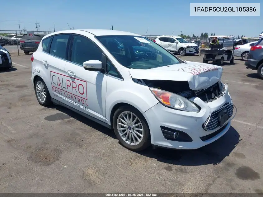 2016 Ford C-Max Energi Sel VIN: 1FADP5CU2GL105386 Lot: 42614203