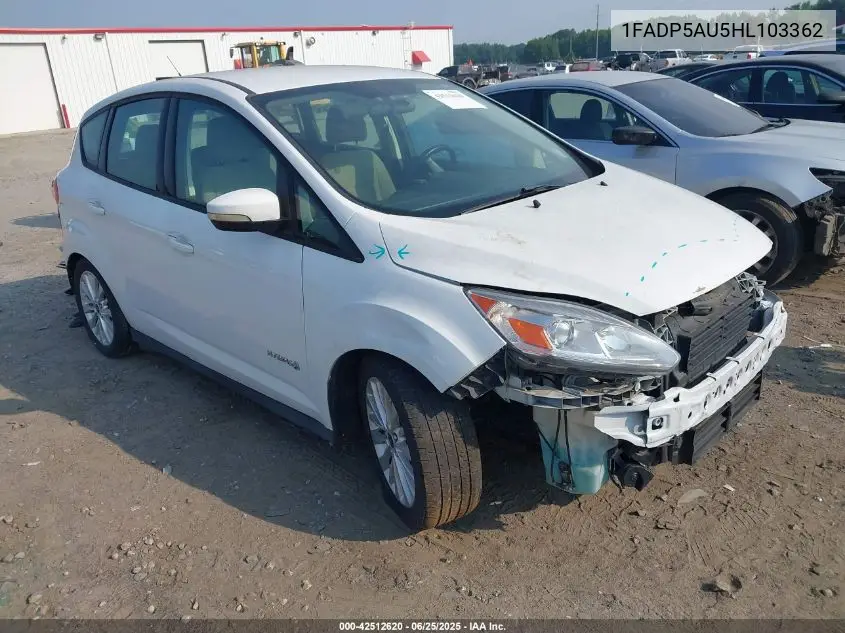 2017 Ford C-Max Hybrid Se VIN: 1FADP5AU5HL103362 Lot: 42512620