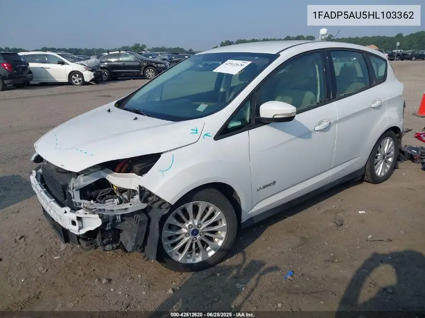 2017 Ford C-Max Hybrid Se VIN: 1FADP5AU5HL103362 Lot: 42512620