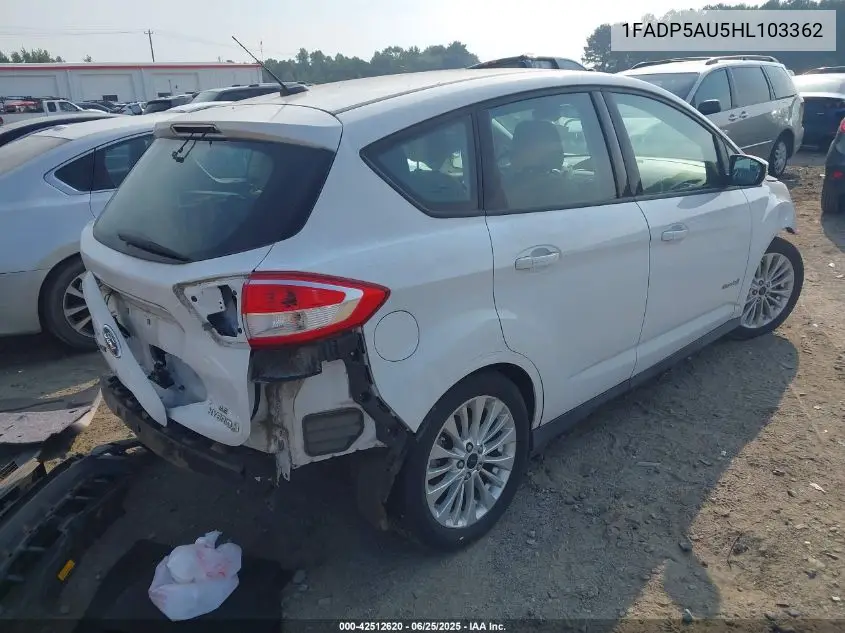 2017 Ford C-Max Hybrid Se VIN: 1FADP5AU5HL103362 Lot: 42512620