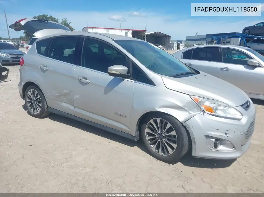 2017 Ford C-Max Hybrid Titanium VIN: 1FADP5DUXHL118550 Lot: 42603498