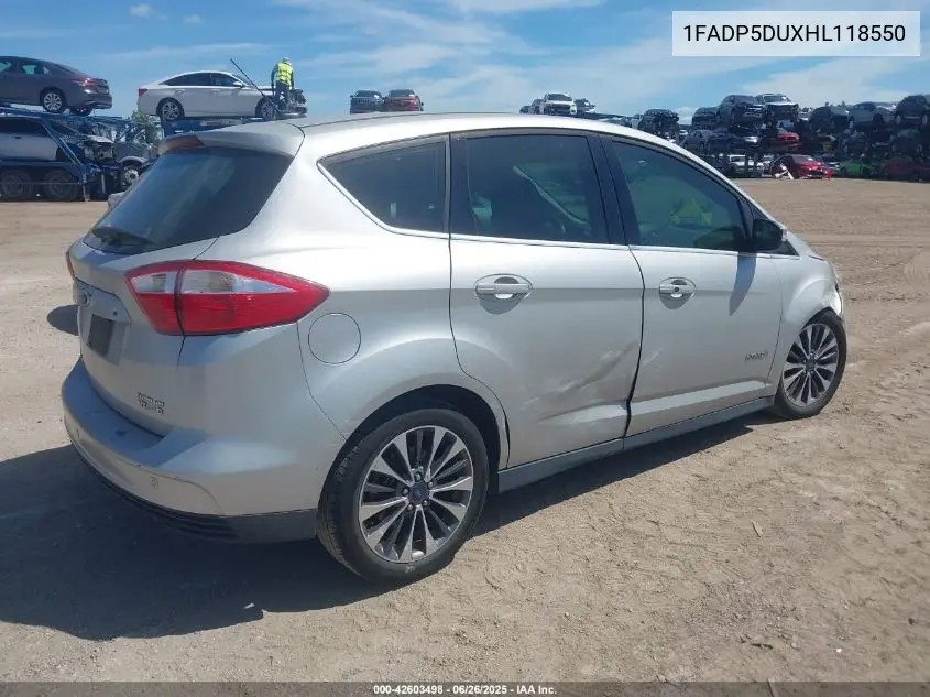 2017 Ford C-Max Hybrid Titanium VIN: 1FADP5DUXHL118550 Lot: 42603498