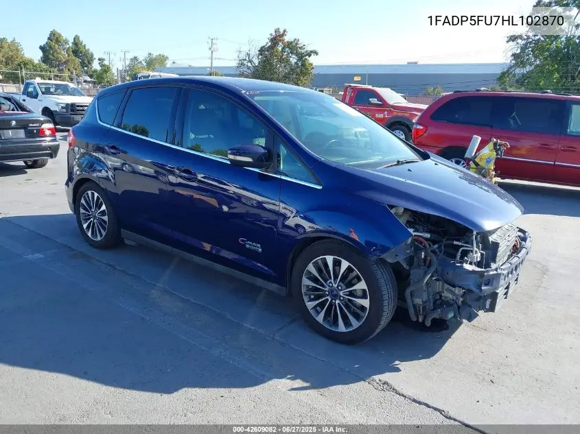 2017 Ford C-Max Energi Titanium VIN: 1FADP5FU7HL102870 Lot: 42609082