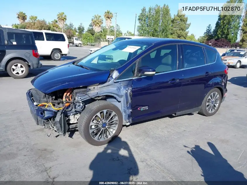 2017 Ford C-Max Energi Titanium VIN: 1FADP5FU7HL102870 Lot: 42609082