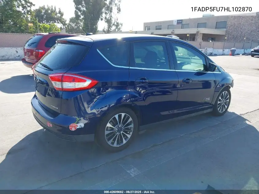 2017 Ford C-Max Energi Titanium VIN: 1FADP5FU7HL102870 Lot: 42609082
