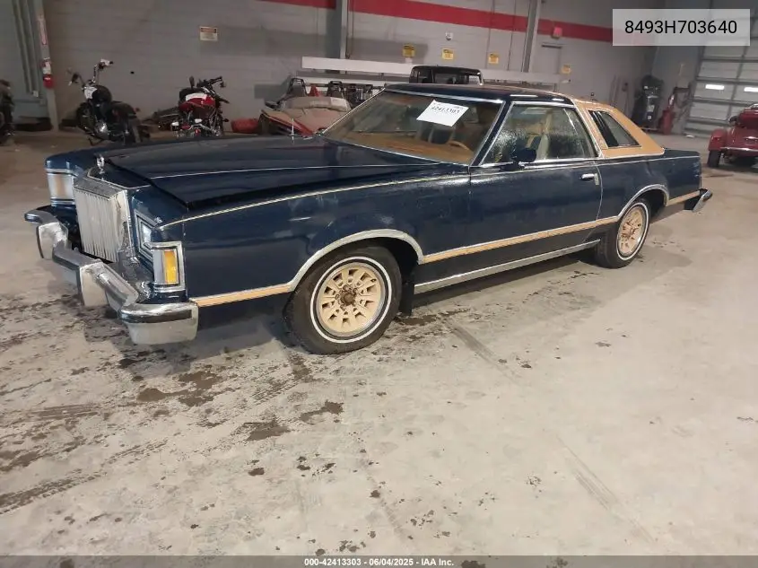 1978 Ford Cougar VIN: 8493H703640 Lot: 42413303