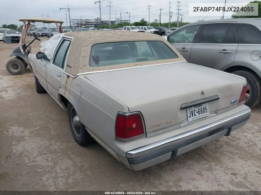 1988 Ford Crown Victoria Lx VIN: 2FABP74F8JX224055 Lot: 42185854