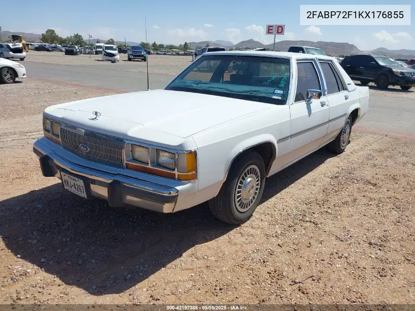 1989 Ford Crown Victoria S VIN: 2FABP72F1KX176855 Lot: 42197388