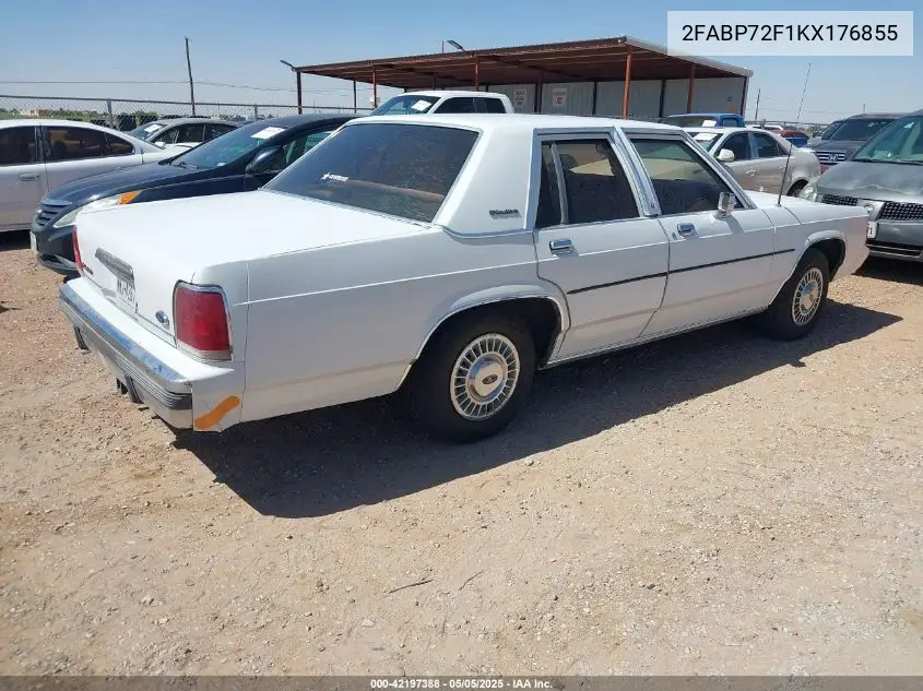 1989 Ford Crown Victoria S VIN: 2FABP72F1KX176855 Lot: 42197388
