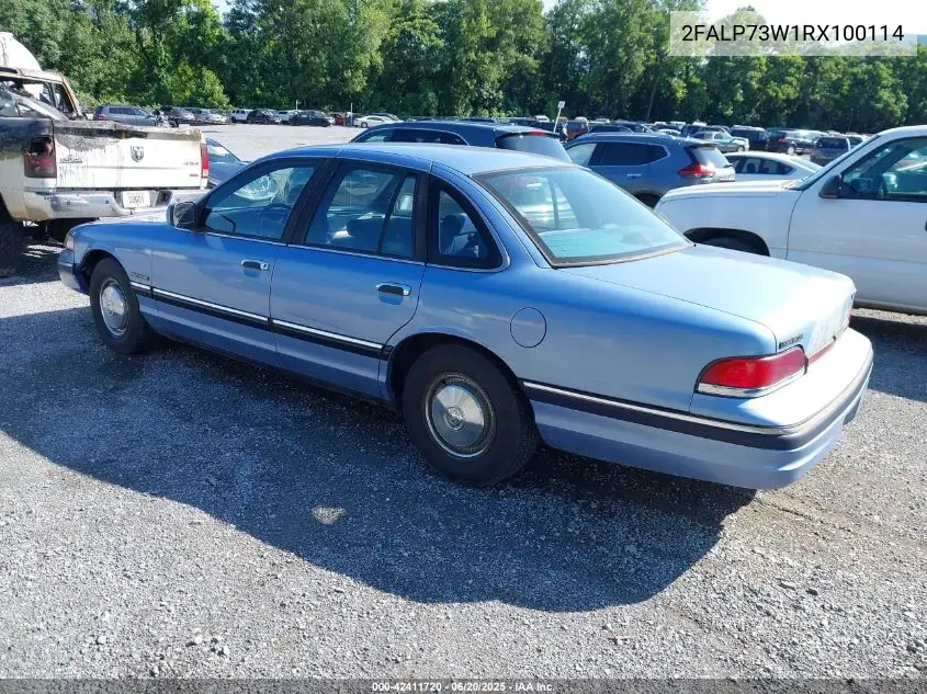 1994 Ford Crown Victoria VIN: 2FALP73W1RX100114 Lot: 42411720