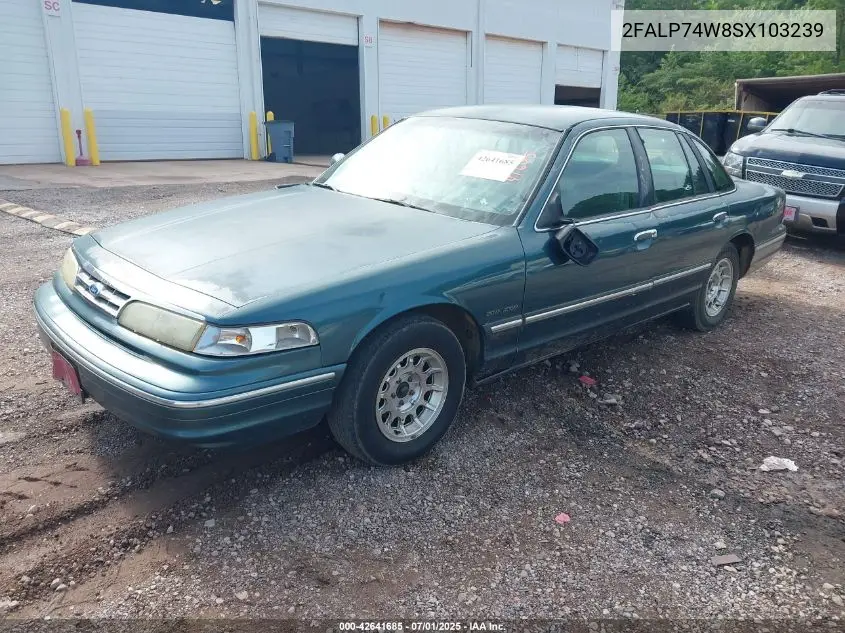 1995 Ford Crown Victoria Lx VIN: 2FALP74W8SX103239 Lot: 42641685