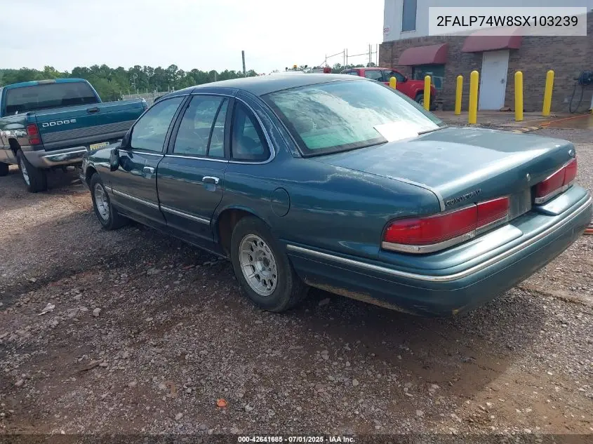1995 Ford Crown Victoria Lx VIN: 2FALP74W8SX103239 Lot: 42641685
