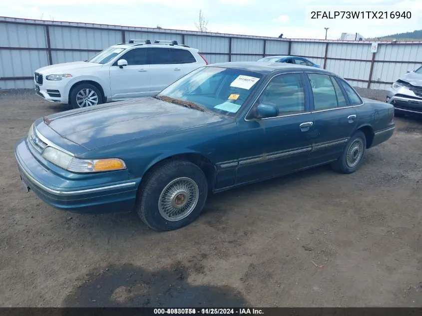 1996 Ford Crown Victoria VIN: 2FALP73W1TX216940 Lot: 40830754