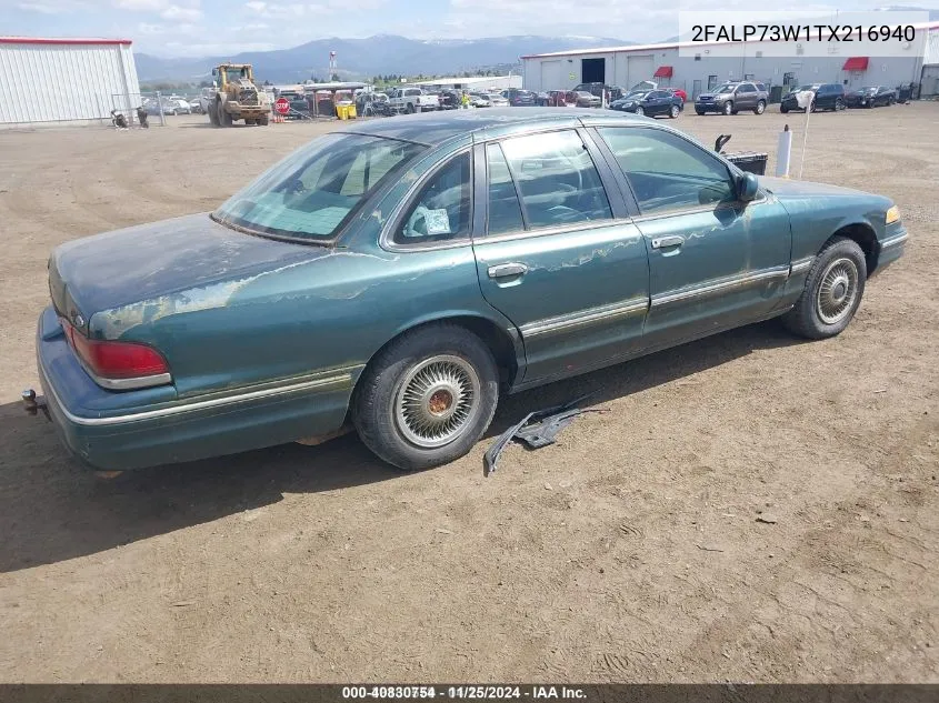1996 Ford Crown Victoria VIN: 2FALP73W1TX216940 Lot: 40830754