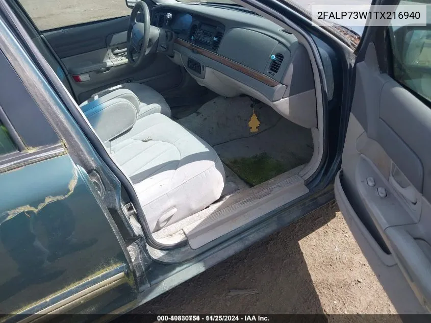 1996 Ford Crown Victoria VIN: 2FALP73W1TX216940 Lot: 40830754
