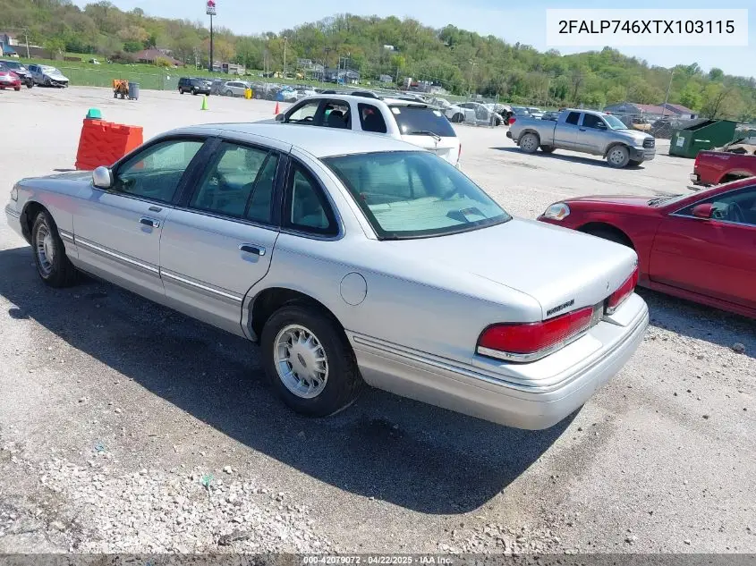 1996 Ford Crown Victoria Lx VIN: 2FALP746XTX103115 Lot: 42079072