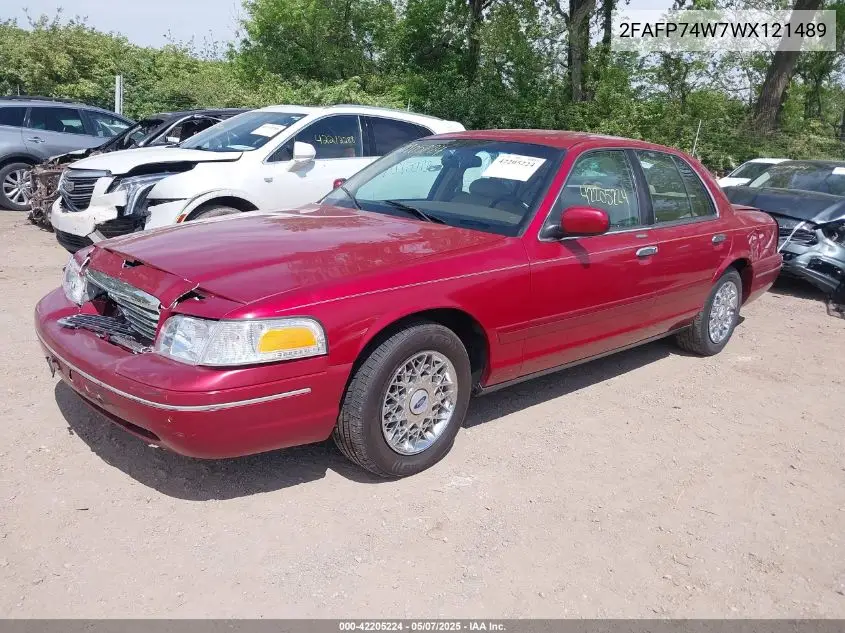 1998 Ford Crown Victoria Lx VIN: 2FAFP74W7WX121489 Lot: 42205224