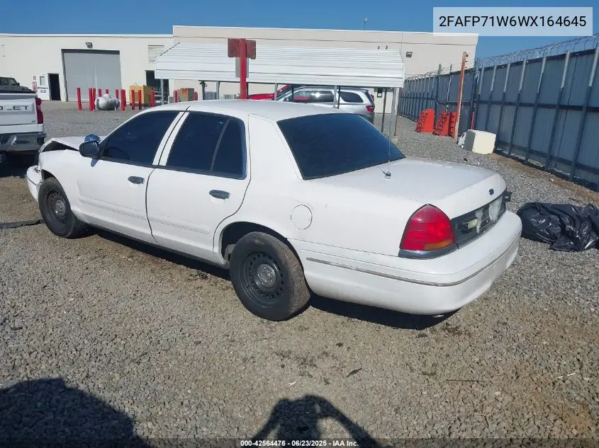 1998 Ford Crown Victoria Police Interceptor VIN: 2FAFP71W6WX164645 Lot: 42564476